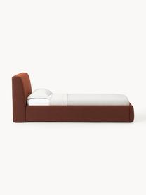 Lit en bouclette Cloud, Bouclette terracotta, larg. 90 x long. 200 cm