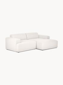 Sofá rinconera Melva (3 plazas), Tapizado: 100% poliéster Alta resis, Estructura: madera de pino maciza, ce, Patas: plástico, Tejido Off White, An 239 x F 143 cm, chaise longue izquierda