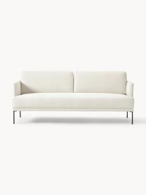 Sofa Fluente (3-Sitzer), Bezug: 80% Polyester, 20% Ramie , Gestell: Massives Kiefernholz, Füße: Metall, pulverbeschichtet, Webstoff Hellbeige, B 196 x T 85 cm