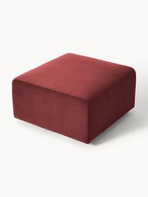 Pouf en velours Lena, Velours lie de vin, larg. 76 x prof. 76 cm