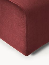 Sofa-Hocker Lena aus Samt, Bezug: Samt (100 % Polyester) De, Gestell: Kiefernholz, Schichtholz,, Samt Weinrot, B 76 x T 76 cm
