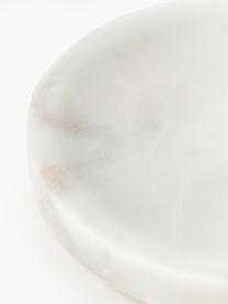 Deko-Schälchen Selina aus Marmor, Marmor, Metall, Weiß, marmoriert, Gold, Ø 14 x H 3 cm