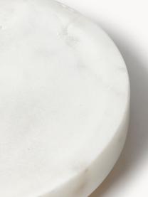 Sierschaal Selina van marmer, Marmer, metaal, Wit, gemarmerd, goudkleurig, Ø 14 x H 3 cm