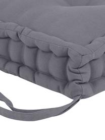 Coussin de chaise gris Kiara, Gris foncé