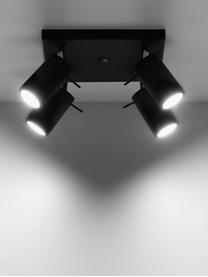 Petit spot plafond Etna, Noir, larg. 25 x prof. 15 cm