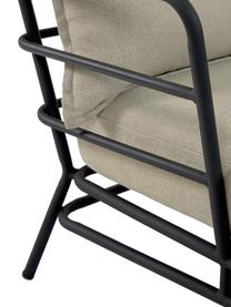 Tuin loungebank Mareluz (3-zits), Frame: verzinkt metaal en gelakt, Beige, B 197 x D 75 cm