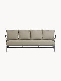 Tuin loungebank Mareluz (3-zits), Frame: verzinkt metaal en gelakt, Beige, B 197 x D 75 cm