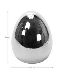 Dekoracyjne jajko wielkanocne z ceramiki Dolomit, Ceramika, Odcienie srebrnego, Ø 17 x W 20 cm