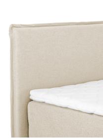 Letto boxspring premium Violet, Materasso: a molle insacchettate a 7, Piedini: legno di faggio massiccio, Beige, 200 x 200