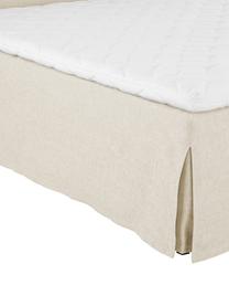 Łóżko kontynentalne premium Violet, Nogi: lite drewno bukowe, lakie, Beżowy, 200 x 200 cm