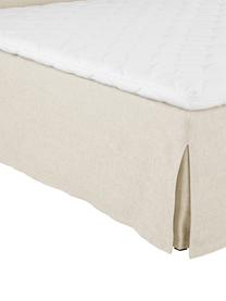 Letto boxspring premium Violet, Materasso: a molle insacchettate a 7, Piedini: legno di faggio massiccio, Beige, 200 x 200