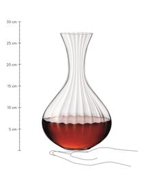 Caraffa in vetro con rilievo scanalato Berlin, 1.5 L, Vetro, Trasparente, Ø 17 x Alt. 27 cm