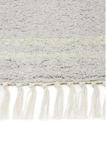 Tapis d'entrée pur coton beige tufté à la main Asisa, Gris clair, larg. 80 x long. 250 cm