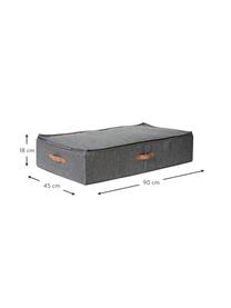 Unterbett-Aufbewahrungsbox Premium, Dunkelgrau, Braun, B 90 x T 45 cm