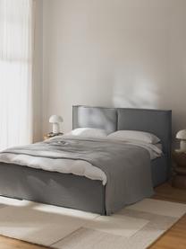 Gestoffeerd bed Dream met opbergruimte, Bekleding: polyester (gestructureerd, Frame: massief grenenhout en pla, Geweven stof antraciet, B 160 x L 200 cm