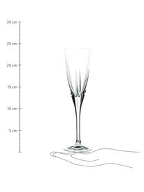 Flute champagne con rilievo Fusion 6 pz, Vetro, Trasparente, Ø 7 x Alt. 24 cm, 170 ml