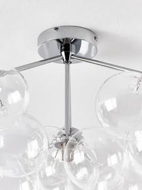 Glazen bollen plafondlamp Bubbles, Chroomkleurig, Ø 60 x H 36 cm