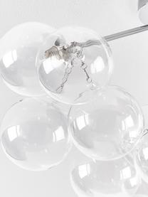 Lampada da soffito con sfere in vetro Bubbles, Paralume: vetro, Baldacchino: metallo verniciato a polv, Struttura: metallo verniciato a polv, Cromato, Ø 60 x Alt. 36 cm