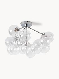 Glazen bollen plafondlamp Bubbles, Chroomkleurig, Ø 60 x H 36 cm