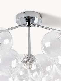 Stropná lampa so sklenenými guľami Bubbles, Odtiene chrómovej, Ø 60 x V 36 cm