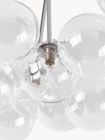 Stropná lampa so sklenenými guľami Bubbles, Odtiene chrómovej, Ø 60 x V 36 cm