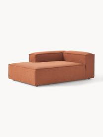 Modulo angolare Lennon, Rivestimento: 100% poliestere Con 115.0, Struttura: legno di pino massiccio, , Piedini: plastica, Tessuto color terracotta, Larg. 119 x Prof. 180 cm, chaise-longue a sinistra