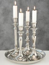 Set candelabri Zeus 5 pz, Alluminio, Argentato, Set in varie misure