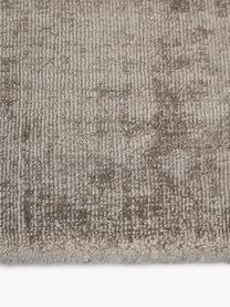 Passatoia in viscosa fatta a mano Jane, Retro: 100% cotone, Taupe, Larg. 80 x Lung. 200 cm