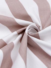 Pruhovaná bavlnená obliečka na vankúš Kathia, 2 ks, Staroružová, biela, Š 40 x D 80 cm