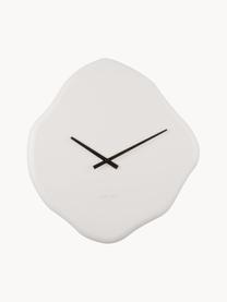 Reloj de pared con forma orgánica Organic Diamond, Poliresina, Blanco, An 35 x Al 38 cm