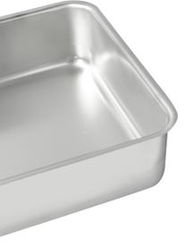 Edelstahl-Bräter Maxima mit Deckel, Deckel: Glas, Silikon, Silberfarben, Grau, L 36 x B 25 cm