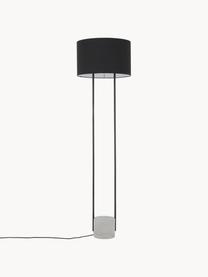 Stojací lampa s betonovou podstavou Pipero, Stínidlo: černá Podstava lampy: matná černá, šedá Kabel: černá, Ø 45 cm, V 161 cm