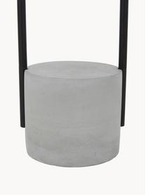 Stojací lampa s betonovou podstavou Pipero, Stínidlo: černá Podstava lampy: matná černá, šedá Kabel: černá, Ø 45 cm, V 161 cm
