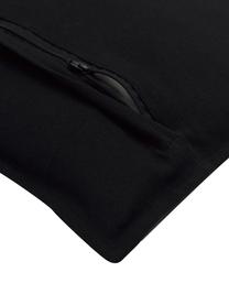 Housse de coussin noire Mads, 100 % coton, Noir, larg. 30 x long. 50 cm