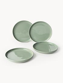 Vajilla de porcelana Nessa, 4 comensales (12 pzas.), Porcelana dura de alta calidad, esmaltada, Verde salvia brillante, 4 comensales (12 pzas.)