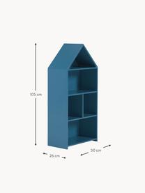 Dětský regál Celeste, Dřevovláknitá deska střední hustoty (MDF), lakovaná, Modrá, Š 50 cm, V 105 cm