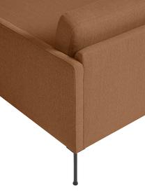 Kleines Ecksofa Fluente, Bezug: 100 % Polyester Der strap, Gestell: Massives Kiefernholz, FSC, Füße: Metall, pulverbeschichtet, Webstoff Hellbraun, B 198 x T 152 cm, Eckteil rechts