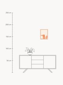 Oprawiony druk cyfrowy The Fox, Jasne drewno naturalne, pomarańczowy, S 33 x W 43 cm