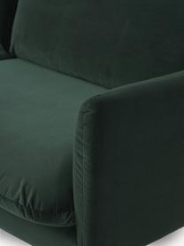 Samt-Ecksofa Moby, Bezug: Samt (Hochwertiger Polyes, Gestell: Massives Kiefernholz, Samt Dunkelgrün, B 280 x T 160 cm, Eckteil links