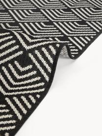 Tapis d'extérieur à poils ras Milano, Noir, blanc, larg. 80 x long. 150 cm (taille XS)