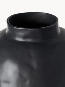 Handgefertigte Design-Vase Saki aus Keramik, H 40 cm, Keramik, Schwarz, matt, Ø 32 x H 40 cm