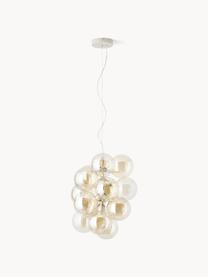 Lampada a sospensione di design in vetro Bubbles, Paralume: vetro, Struttura: metallo verniciato a polv, Dorato, Ø 32 cm