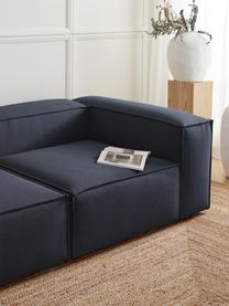 Módulo de esquina sofá Lennon, Tapizado: 100% poliéster Alta resis, Estructura: madera contrachapada de p, Patas: plástico Este producto es, Tejido azul oscuro, An 119 x F 119 cm, chaise longue izquierda