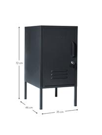 Szafka nocna z metalu The Shorty, Stal malowana proszkowo, Antracytowy, S 35 x H 72 cm