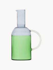 Jarra artesanal Tequila Sunrise, 1,8 L, Vidrio de borosilicato, Gris claro, verde claro, blanco, 1,8 L