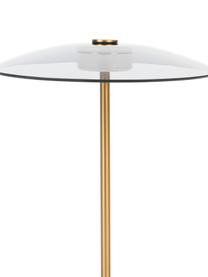 Stmívatelná stolní LED lampa ze skla Float, Zlatá, transparentní