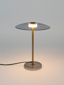 Dimmbare LED-Tischlampe Float aus Glas, Lampenschirm: Glas, Lampenfuß: Glas, Goldfarben, Transparent, Ø 30 x 42 cm