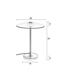 Dimmbare LED-Tischlampe Float aus Glas, Lampenschirm: Glas, Lampenfuß: Glas, Goldfarben, Transparent, Ø 30 x 42 cm