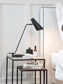 Velká stolní lampa z kovu Cal, Černá, Š 40 cm, V 50 cm