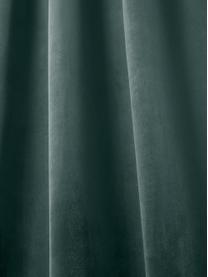 Rideaux occultants en velours avec œillets Rush, 2 pièces, 100% polyester (recyclé), certifié GRS, Vert foncé, larg. 135 x long. 260 cm